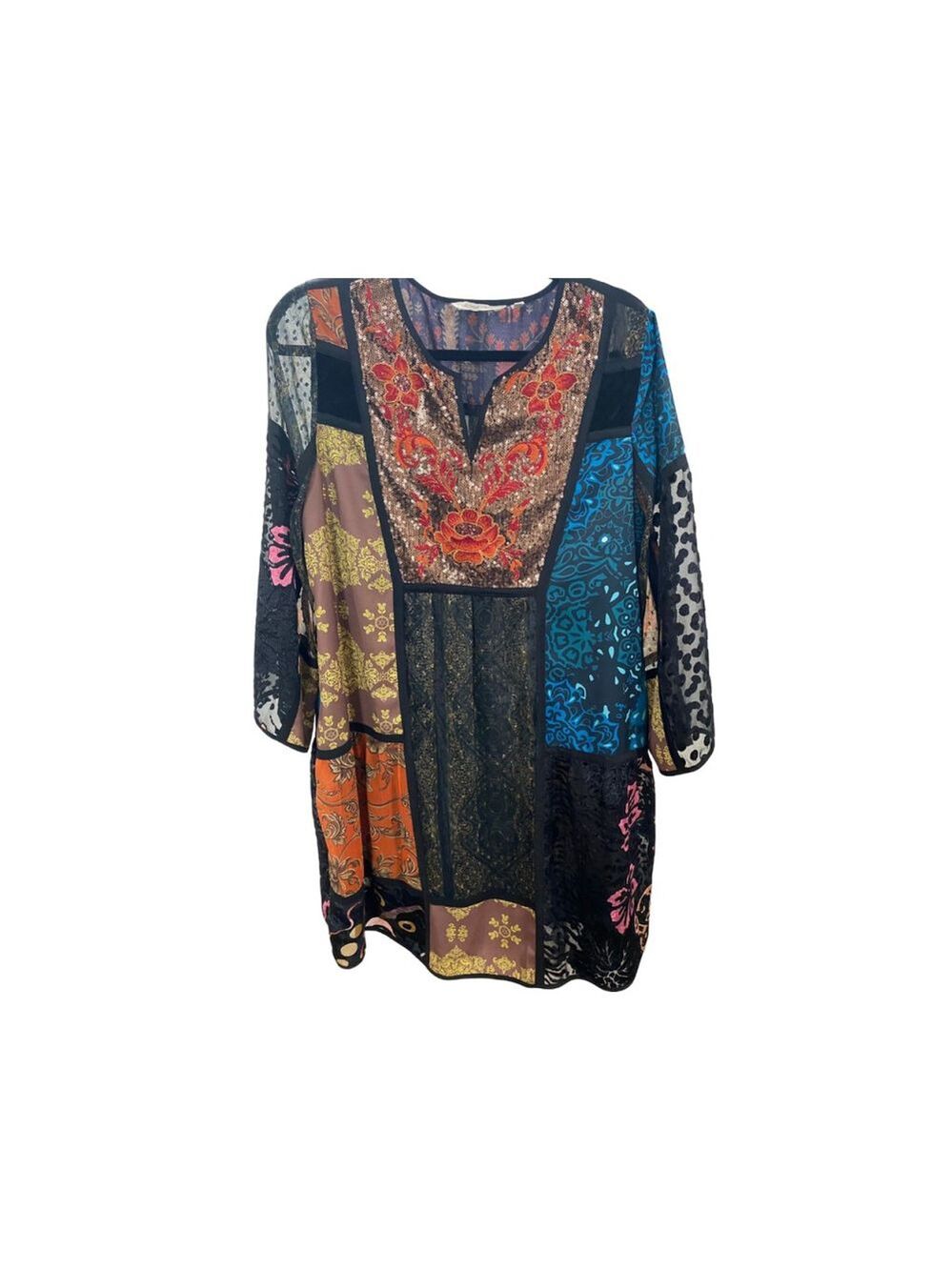 Soft Surroundings Patchwork Adassa Dress - Size L (EUC)